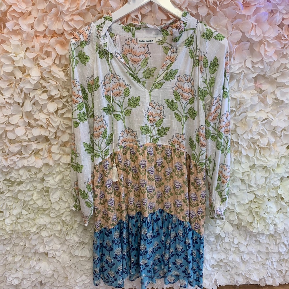 Roller Rabbit Long Sleeve Beach Cover Up XS